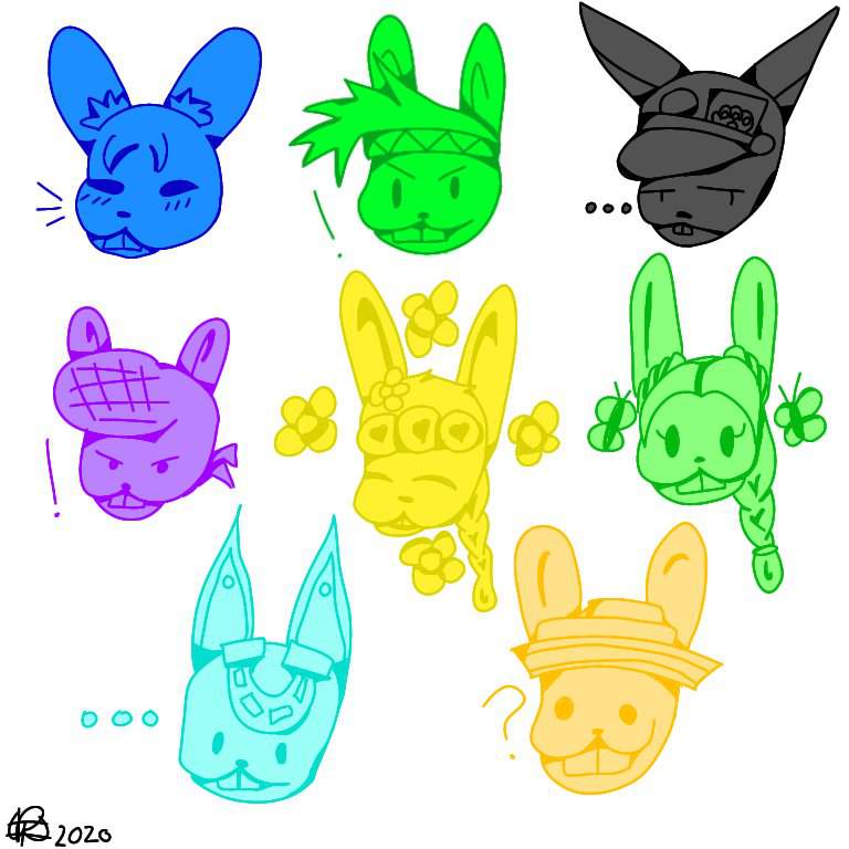 All The Jojo's But As Rabbits. 