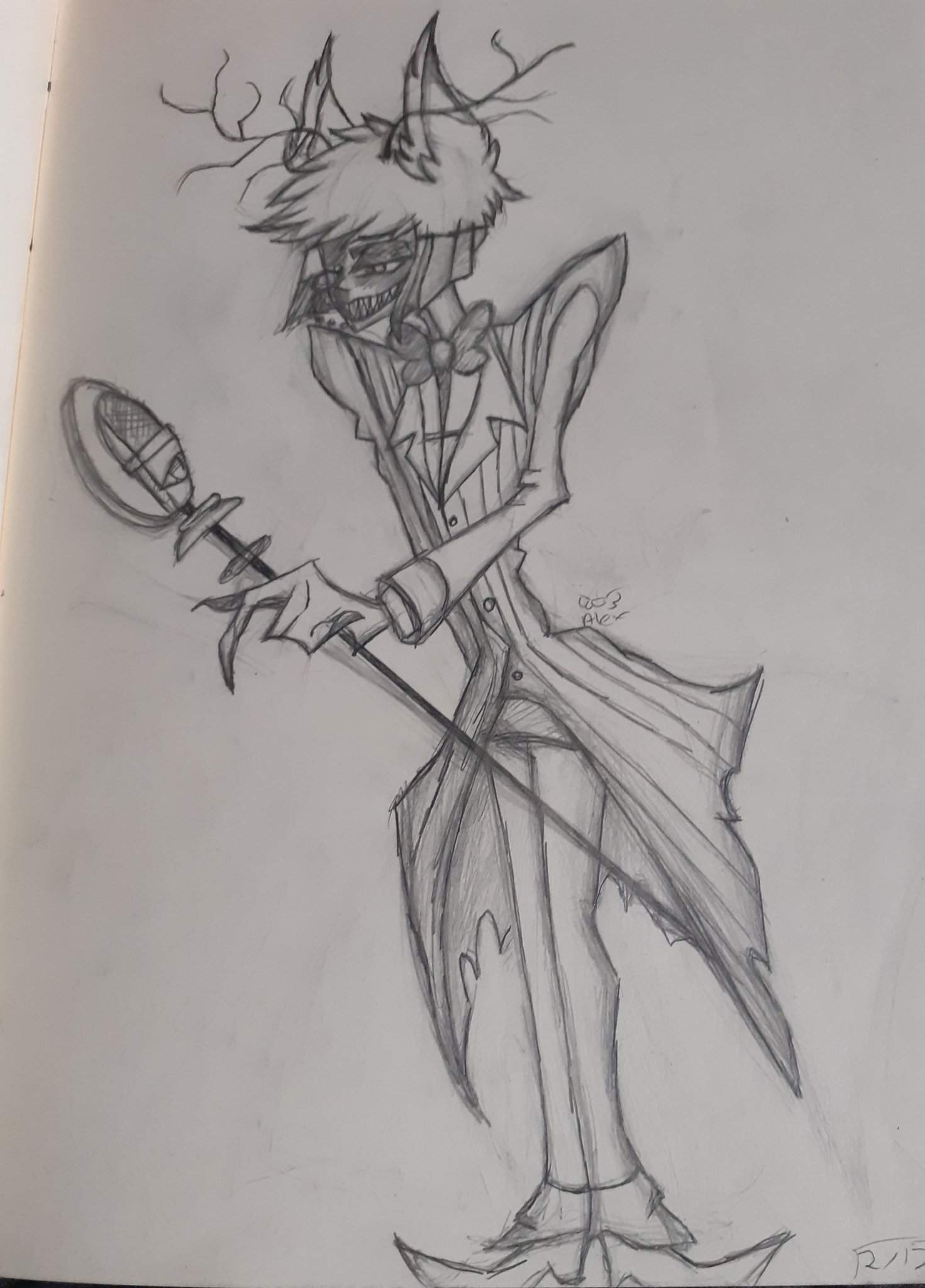 ~Alastor~ (Traditional drawing) | Hazbin Hotel (official) Amino