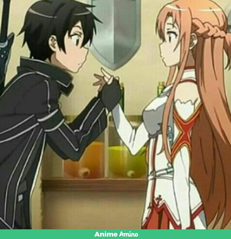 Kirito holding my hand what are you doing | Anime Amino