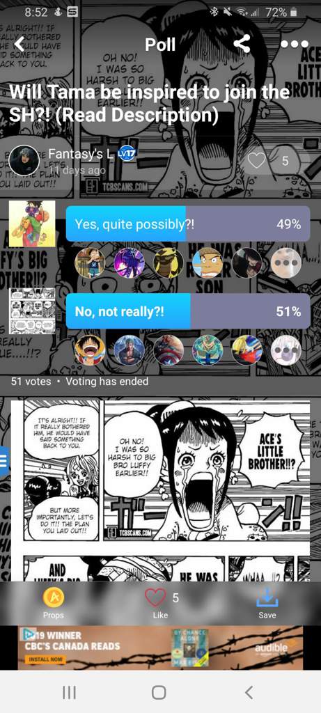 Chapter 999 1000 Poll Results Are In One Piece Amino