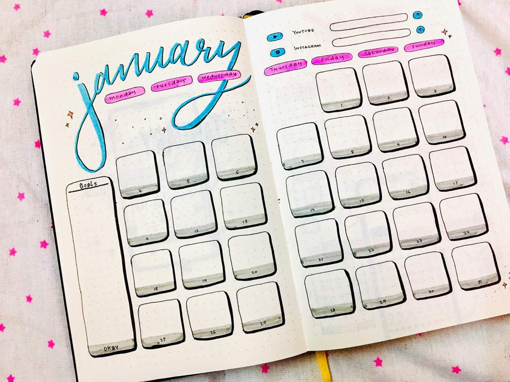 January 2021 - Bullet Journal Plan With Me | Bullet Journal Amino