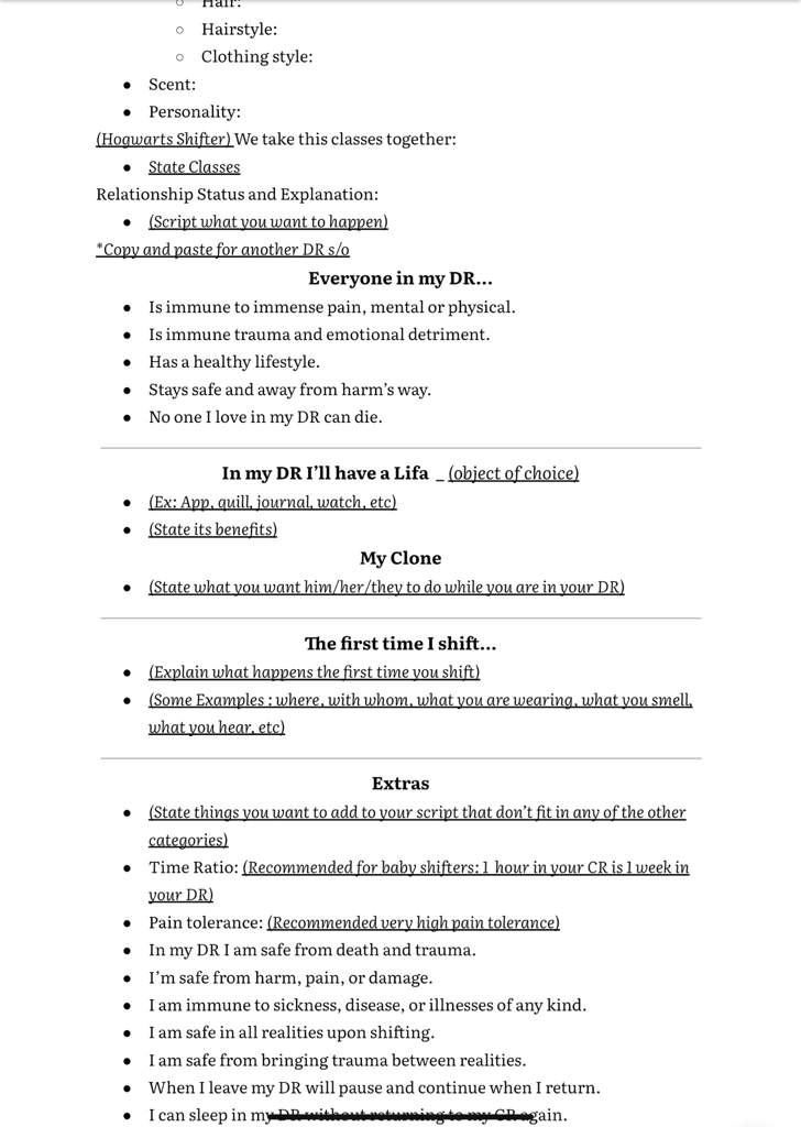 Script Template Shifting