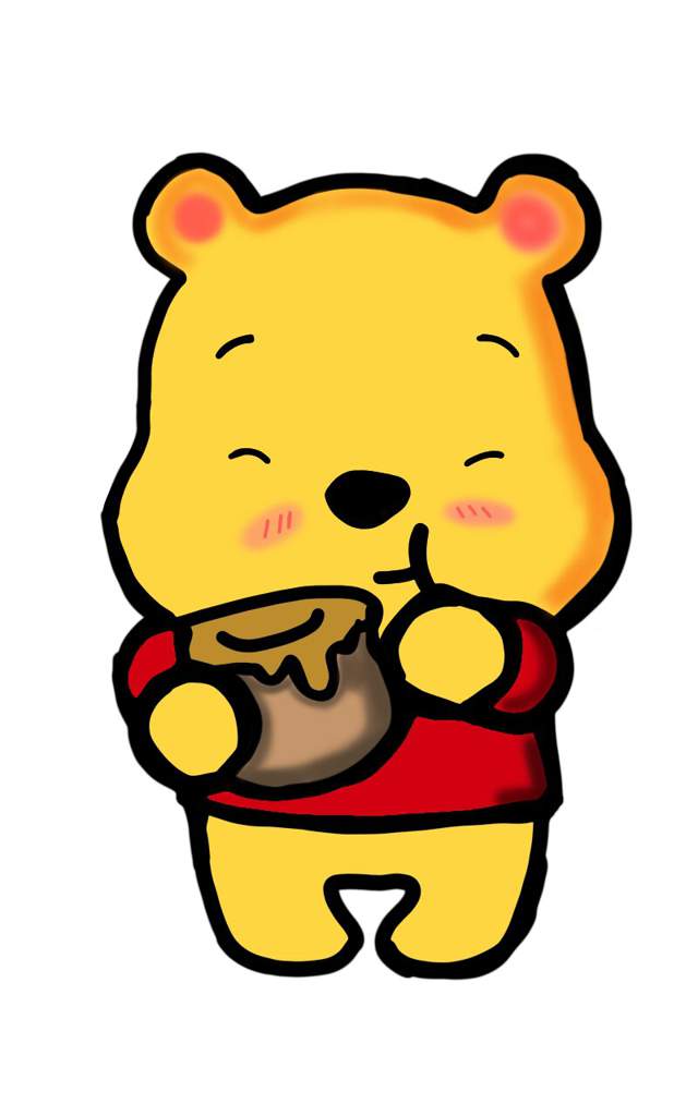 Tutorial: cómo hacer un Winnie Pooh ( dibujo ya hecho ) |  🌸🎀🌈KAWAIILAND🌈🎀🌸 Amino