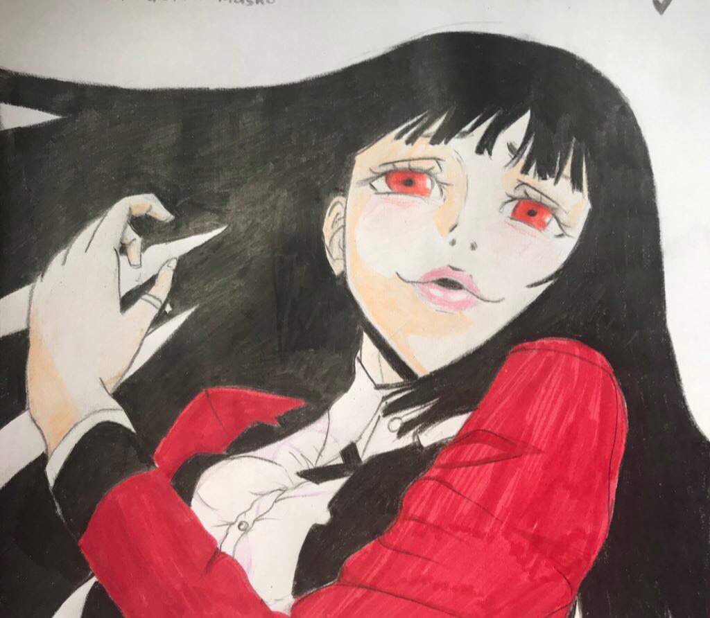 First drawing 2021. Promised thing done, I drew a girl frow Kakegurui ...