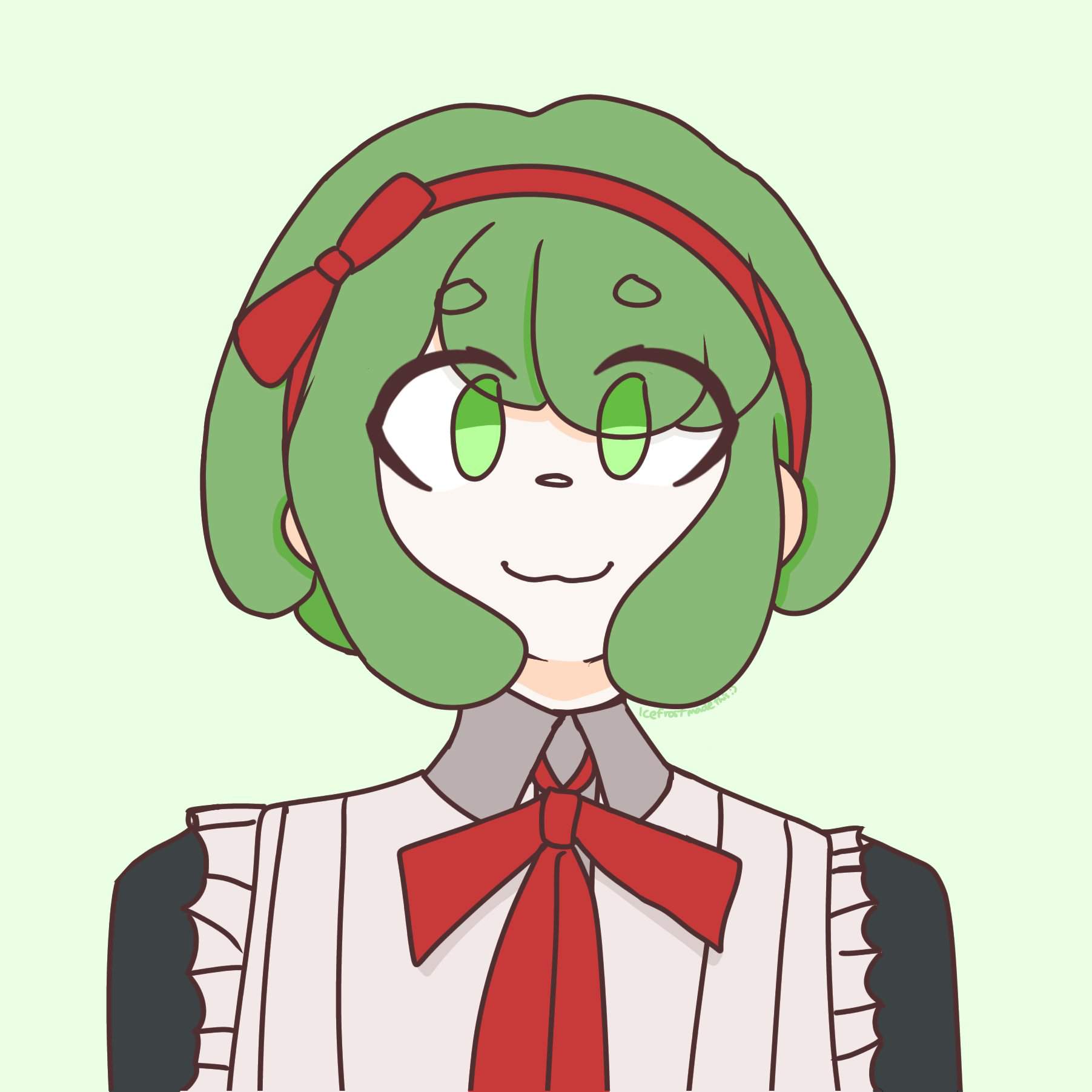 Monaca drawing I did around Christmas | Danganronpa Amino