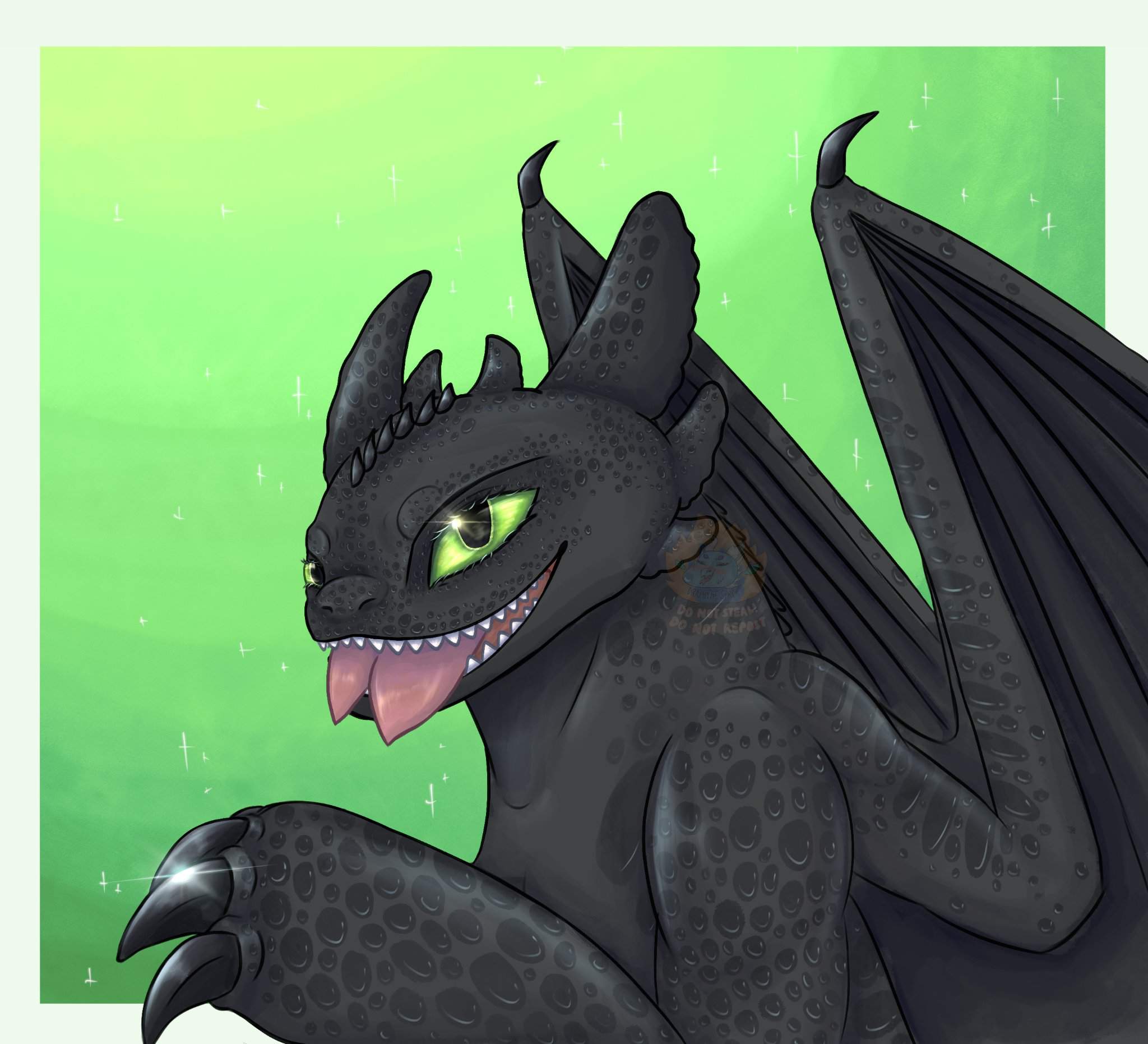 Toothless, but colored ️ | Mythical Creatures and Beasts Amino