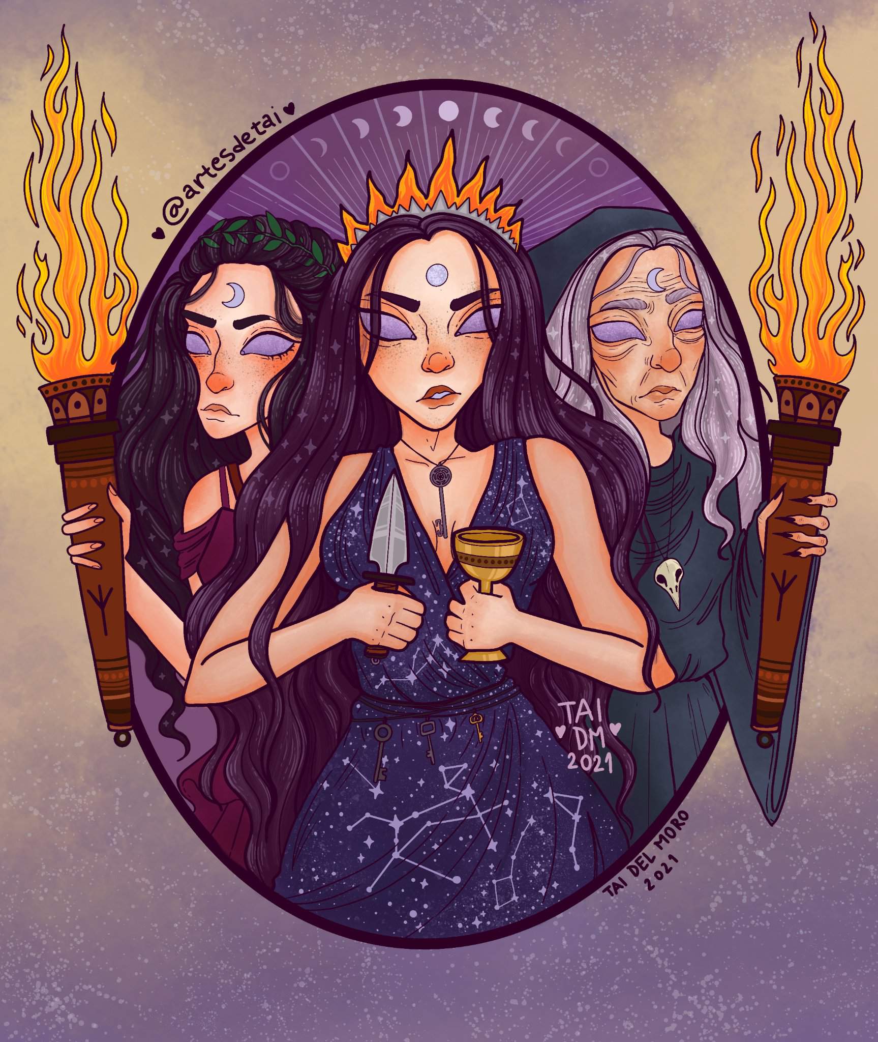 🔥 Hekate, The Torch Bearer 🔥| #DivineArtists | Pagans & Witches Amino