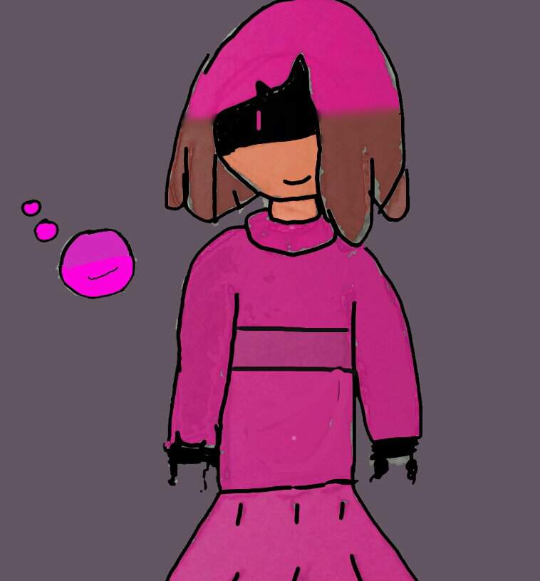 tried to draw bete noire(i know some colors are false) | Glitchtale Amino