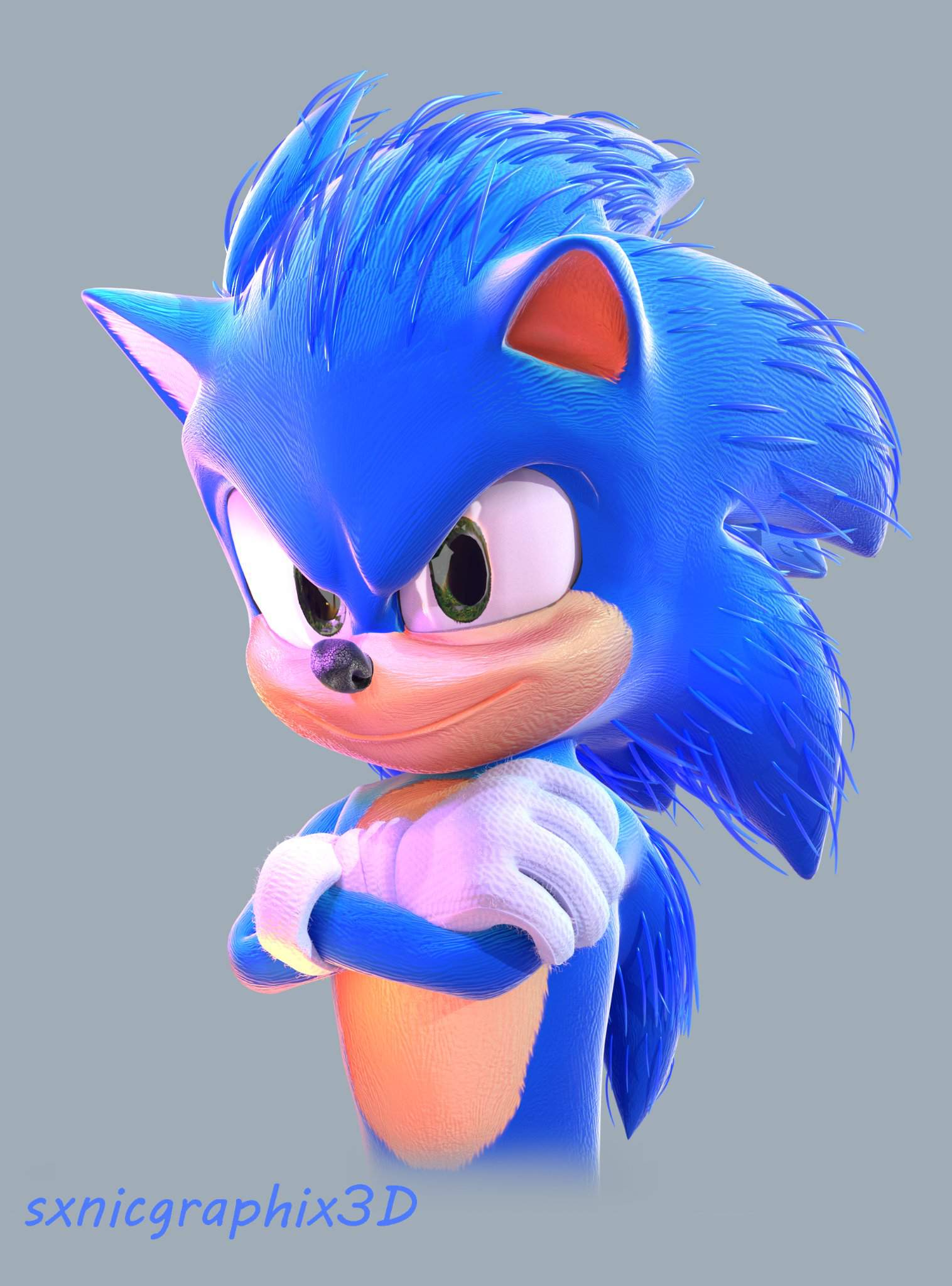 Movie Sonic render 🦔🔵 | Sonic the Hedgehog! Amino