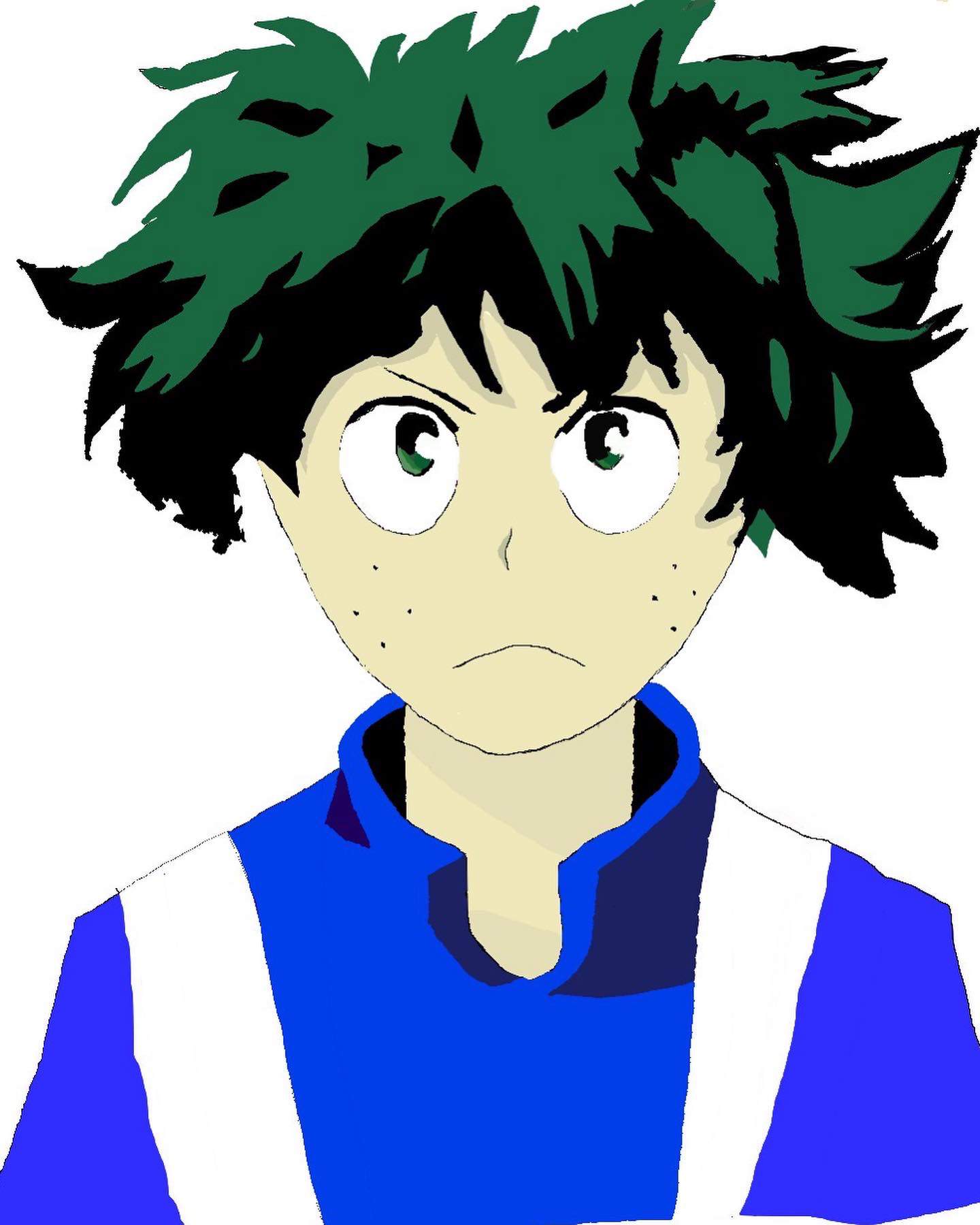 Izuku Midoriya Redraw Challenge. 23 April 2020 vs 4th February 2021 ...