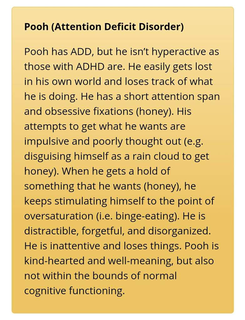 Pooh pathology test