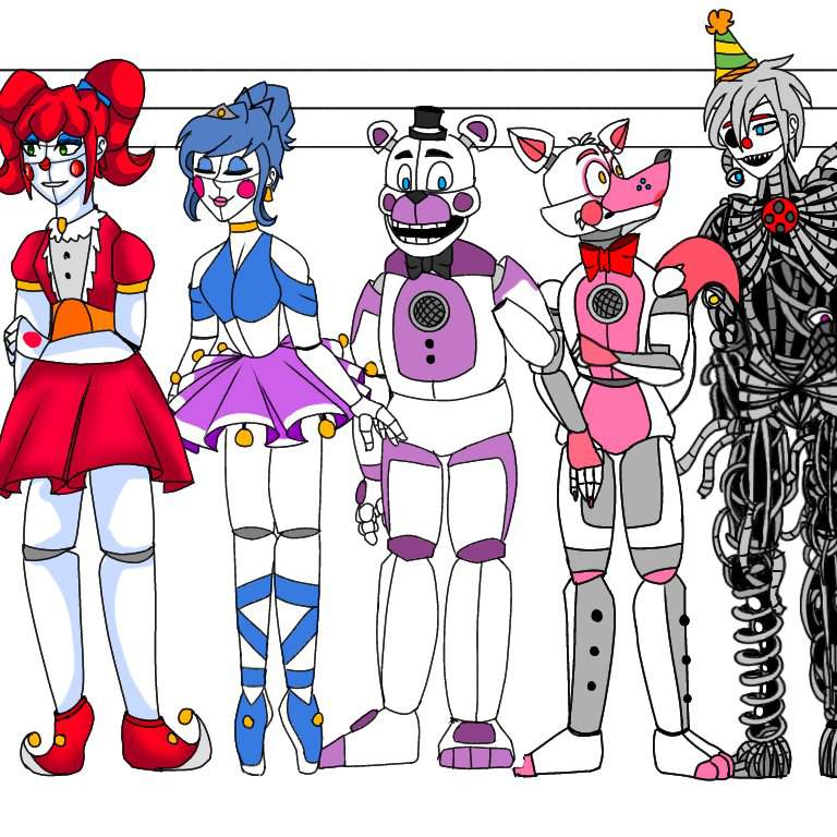 Sizes of the sister location animatronics | Five Nights At Freddy's Amino