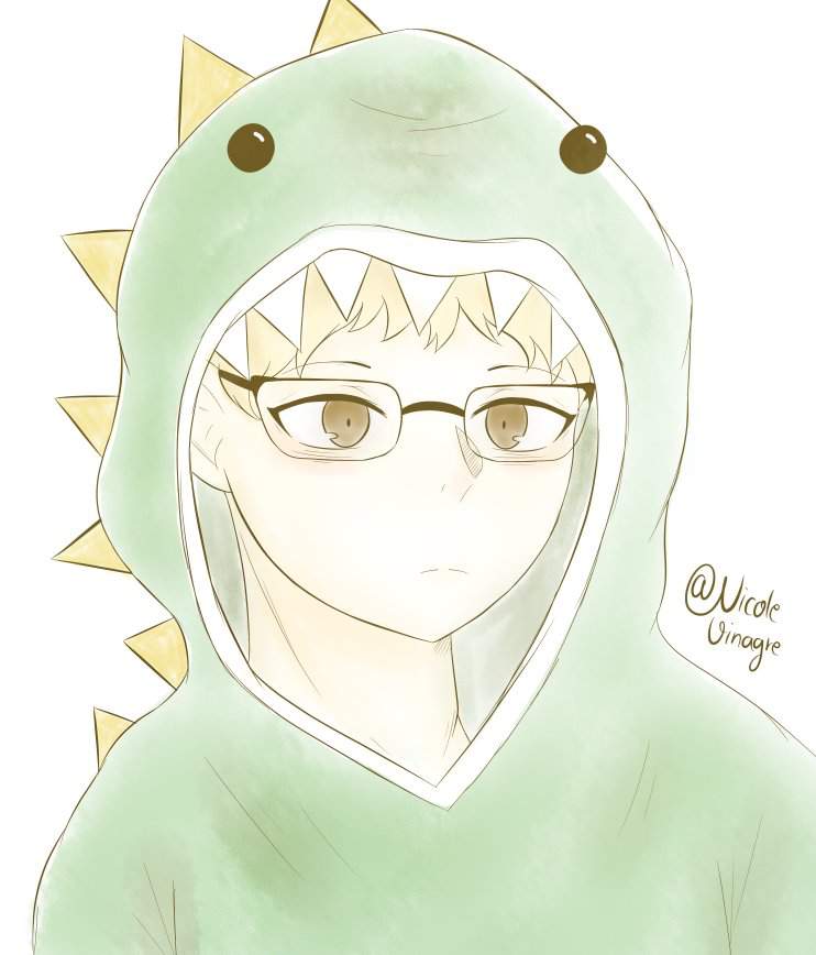 Tsukishima with dinosaur pajamas🦖💕 | Haikyuu!! Amino