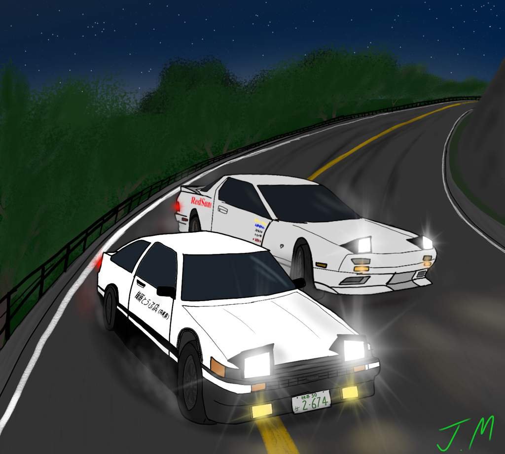 Initial D Ae86 Vs Rx 7 Fc Art Amino Initial D Ae86 Vs Rx 7 Fc Art Amino