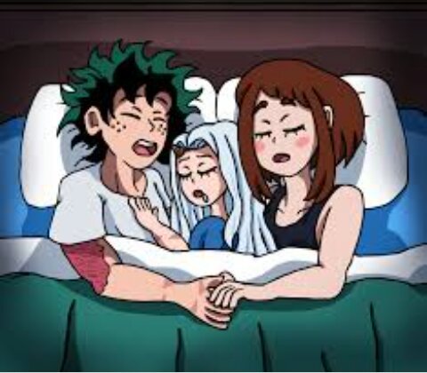 Eri sleeping with Deku and uraraka | Deku x Urarak | Wiki | Anime Amino