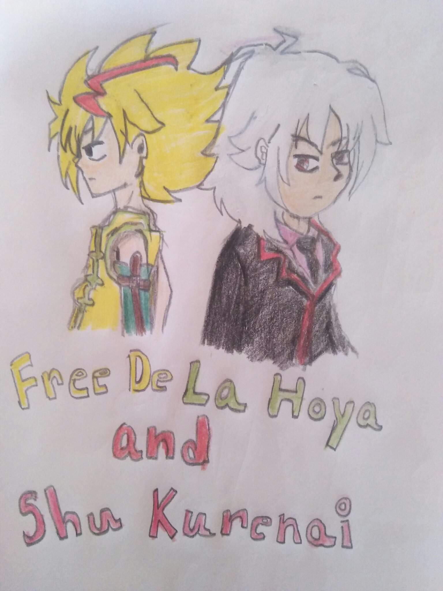 Drawing : Free De La Hoya and shu kurenai | Beyblade Amino