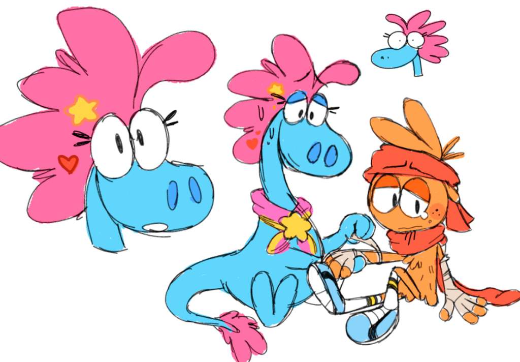 some roleswitch au doodles from a few days ago 🧸 | Wander over Yonder Amino