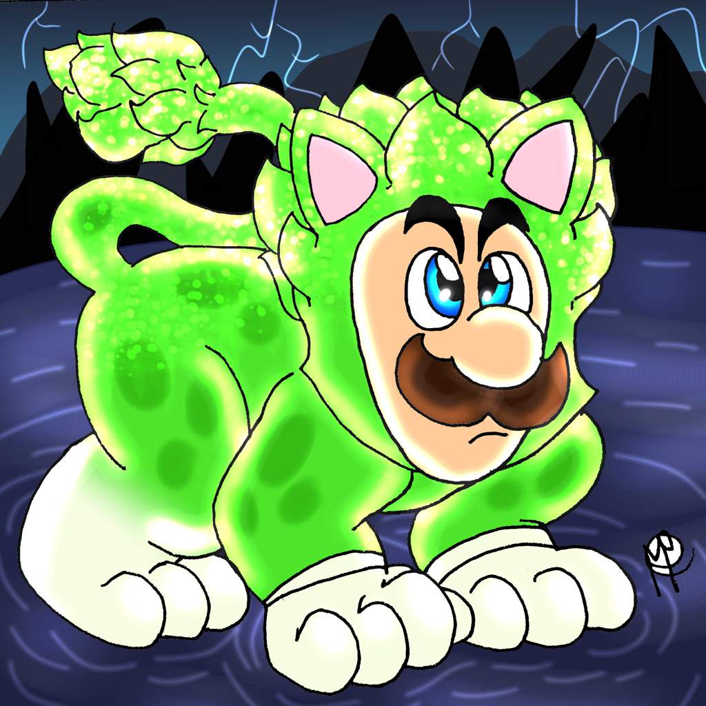 🐈Giga cat Luigi💚 | Mario Amino