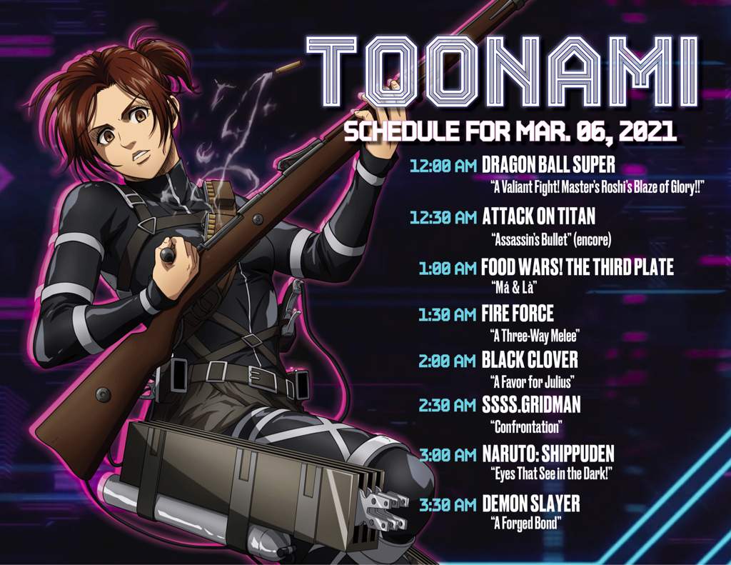 Toonami Schedule September 2025 Briana Tiffani