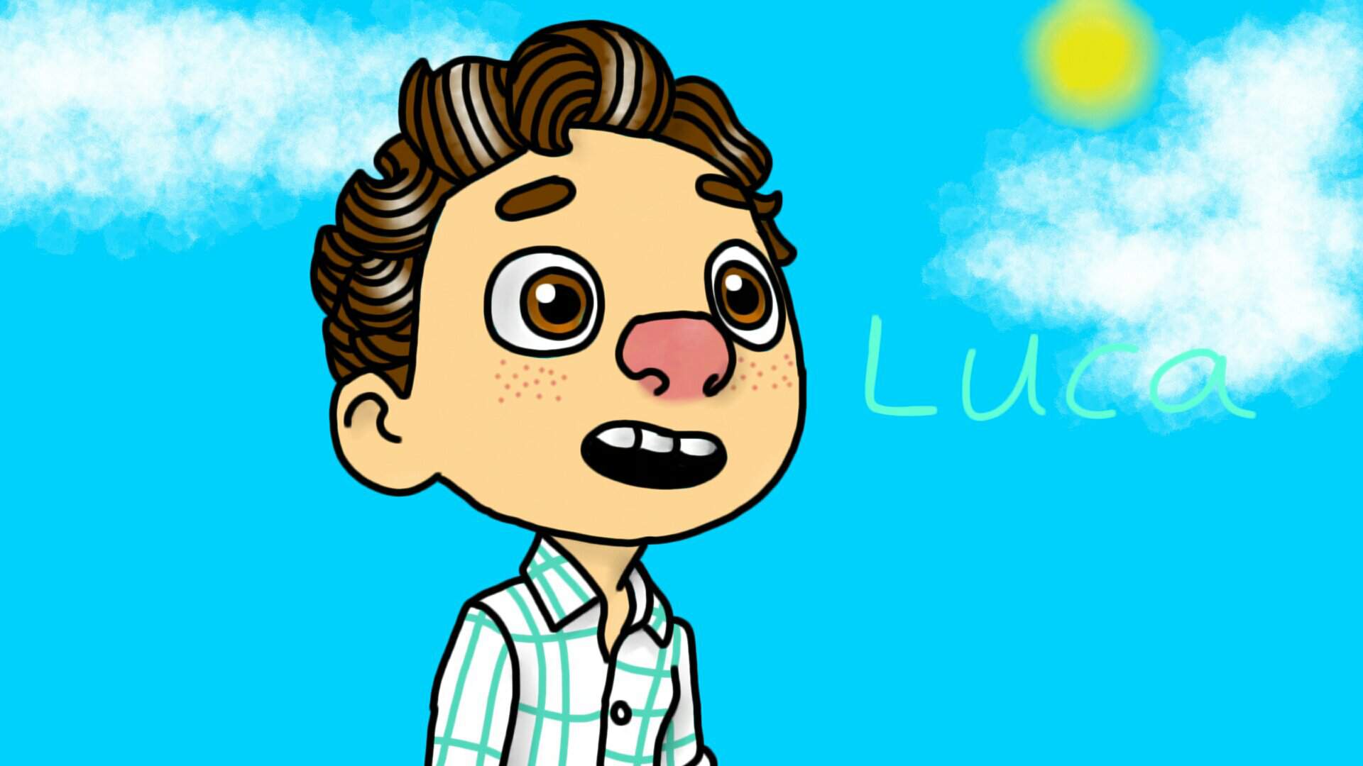 My drawing of Luca | Pixar’s Luca Amino