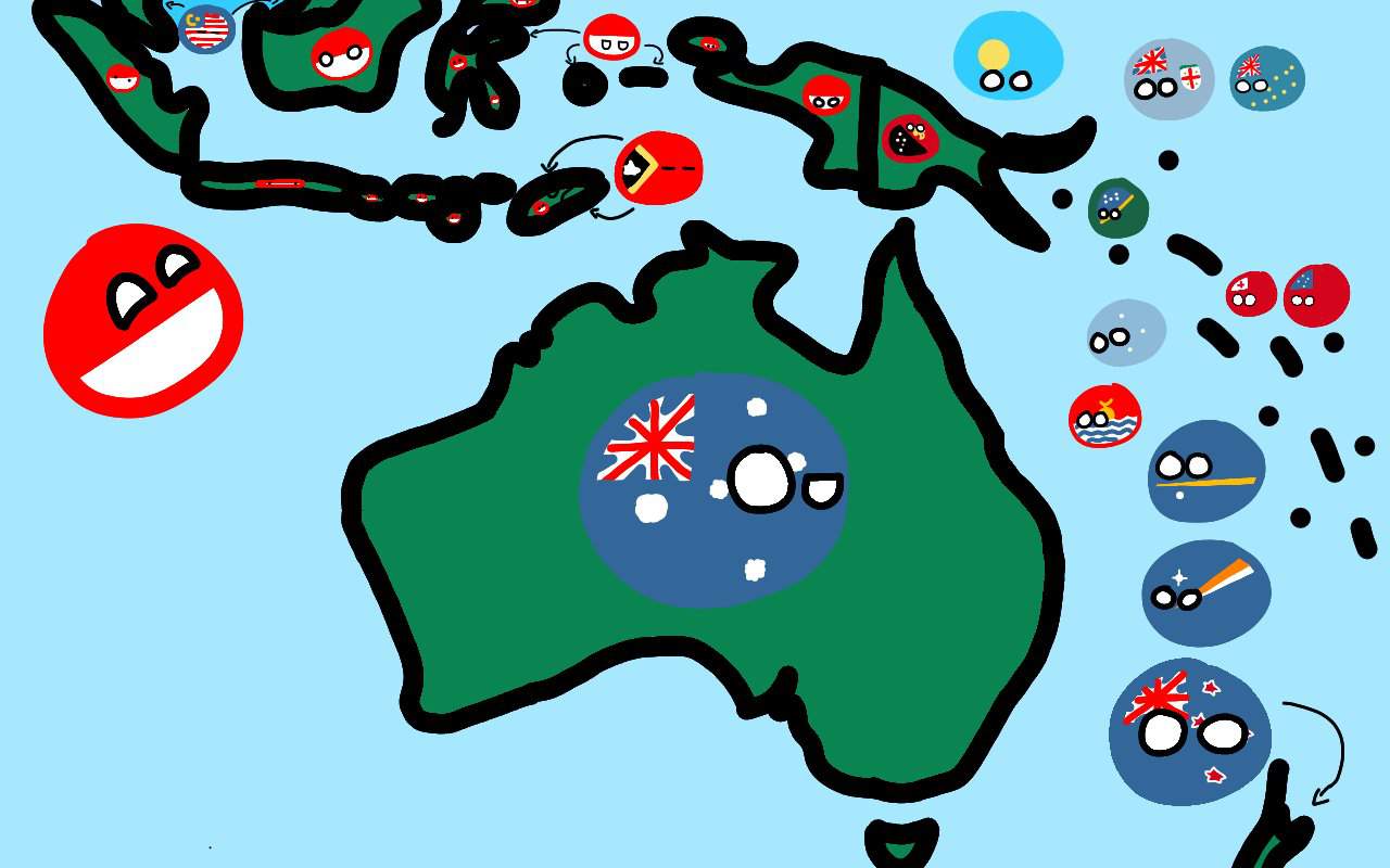 Map of Oceania | Polandball Amino