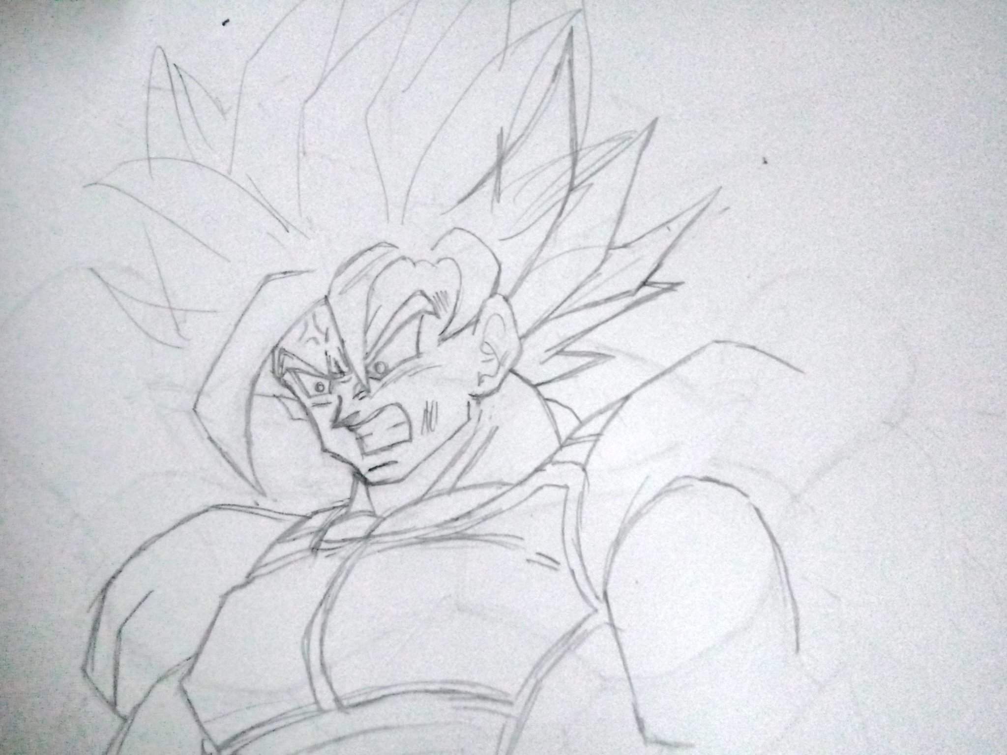 Boceto de goku ssj berserker...que opinan amigos | DibujArte Amino