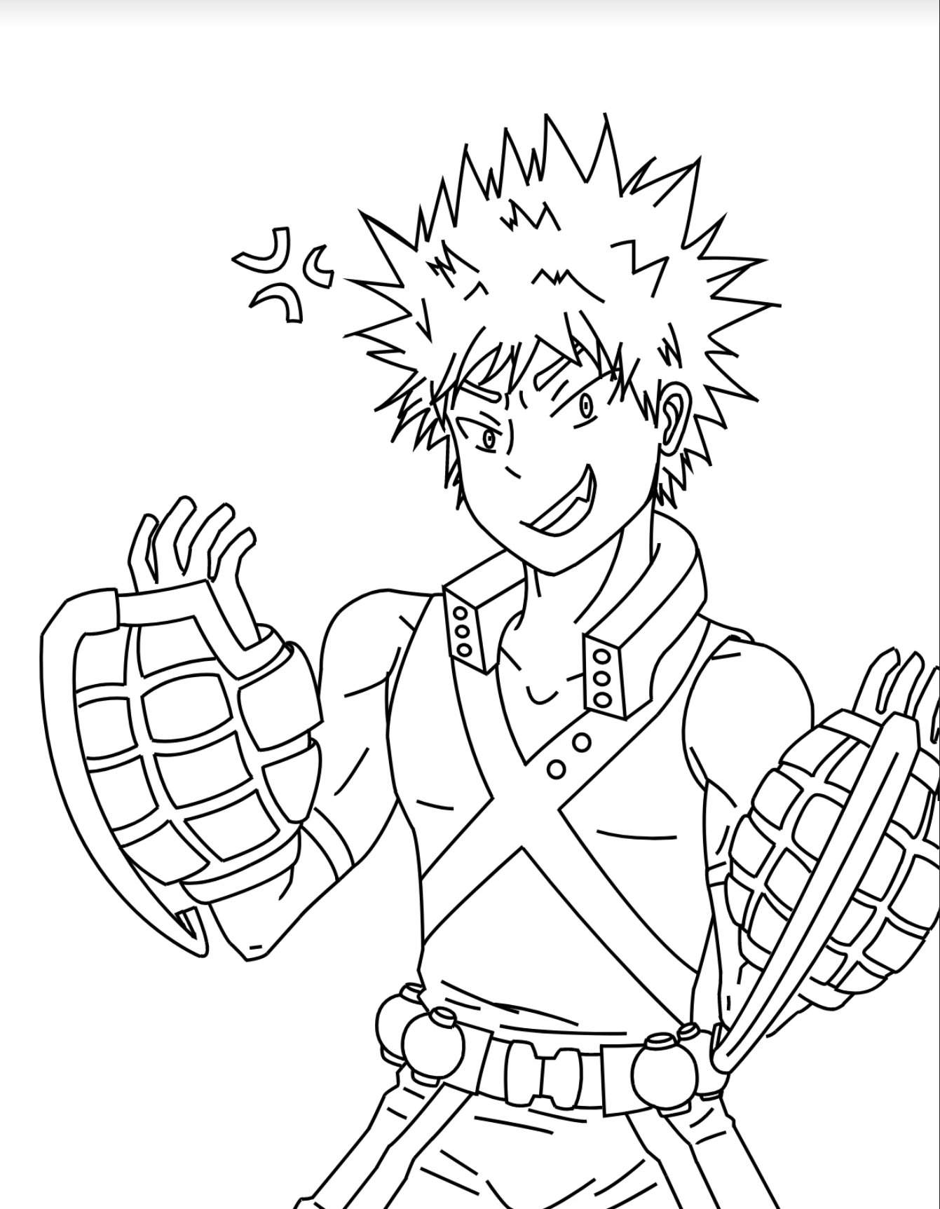 Bakugou Katsuki Coloring Page! | Anime Amino