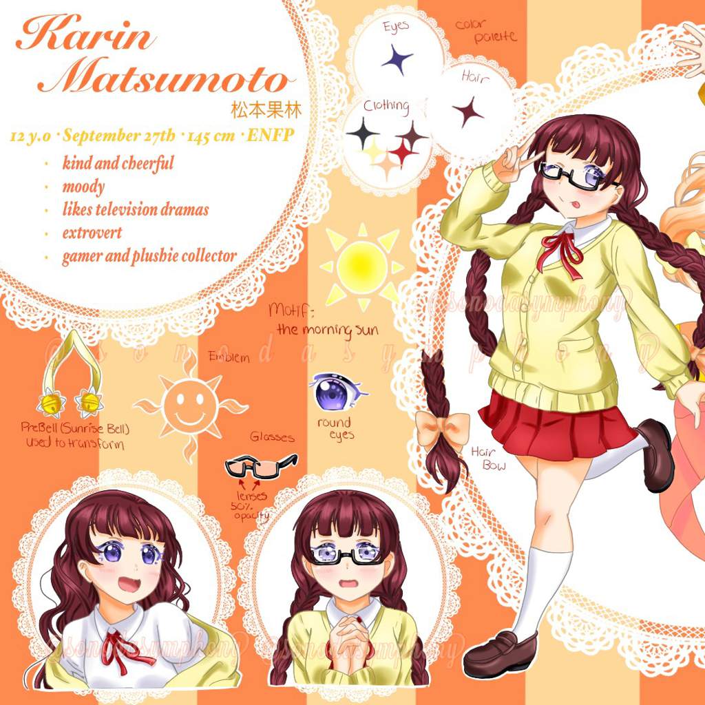 Karin Matsumoto/Cure Daybreak Reference Sheet - Eternal Power Pretty ...