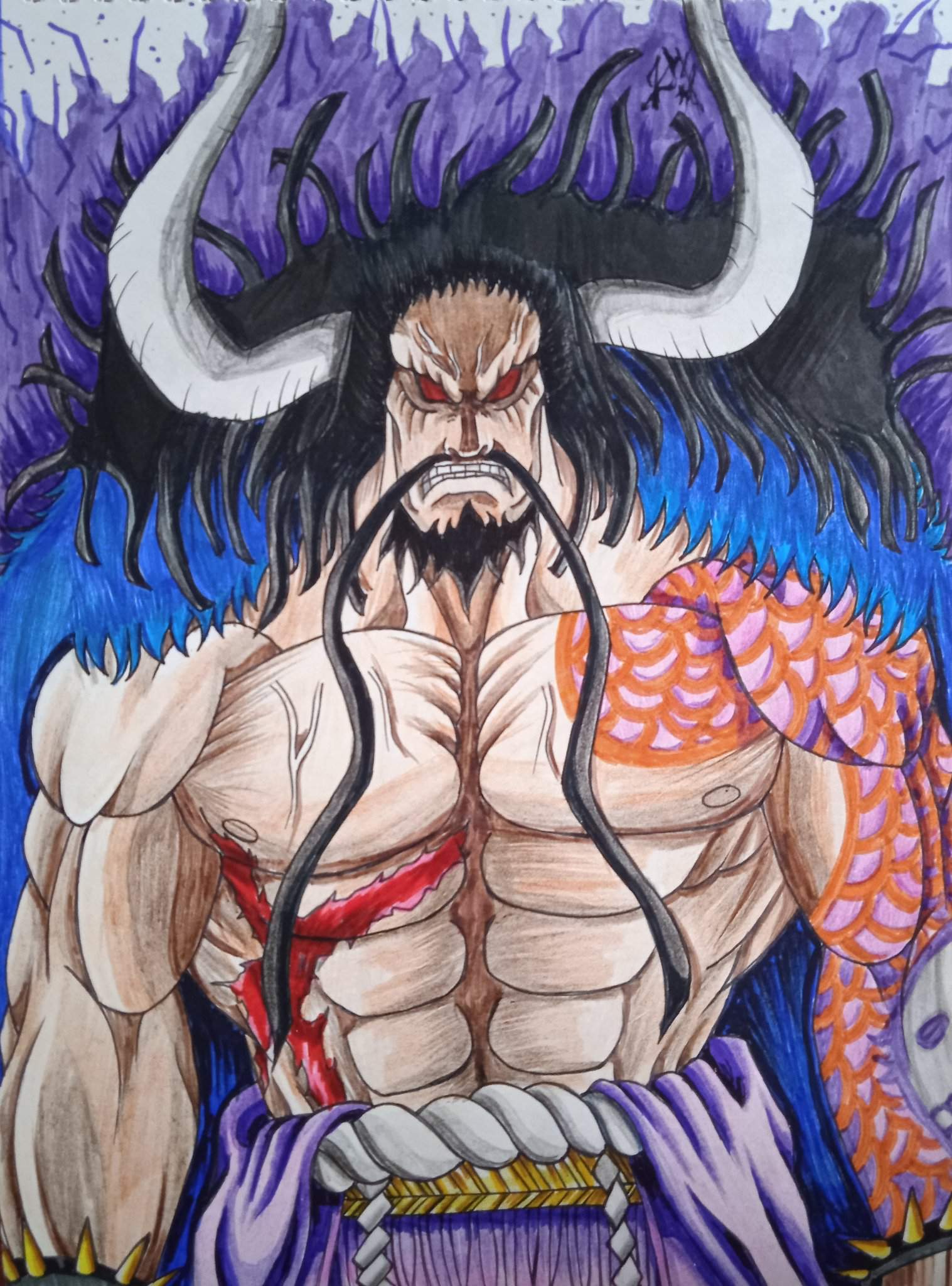 Drawing Kaido - King of the Beasts! | Anime Amino