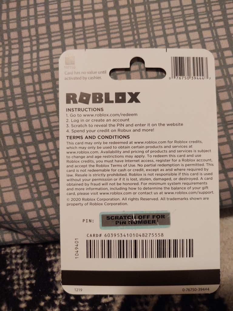 roblox free gift card pin