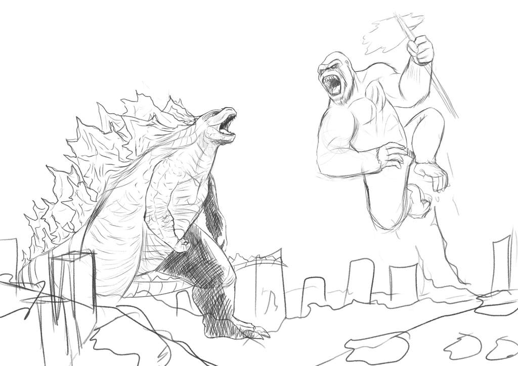 Top 95+ Imagen Dibujos De Godzilla Vs Kong - Thptnganamst.edu.vn