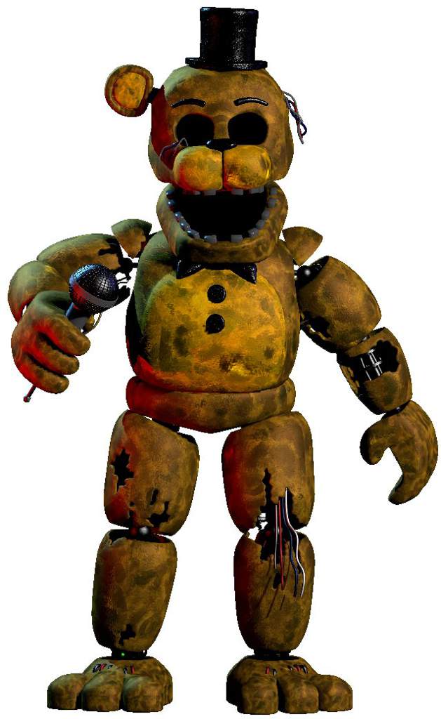 withered golden freddy action figure