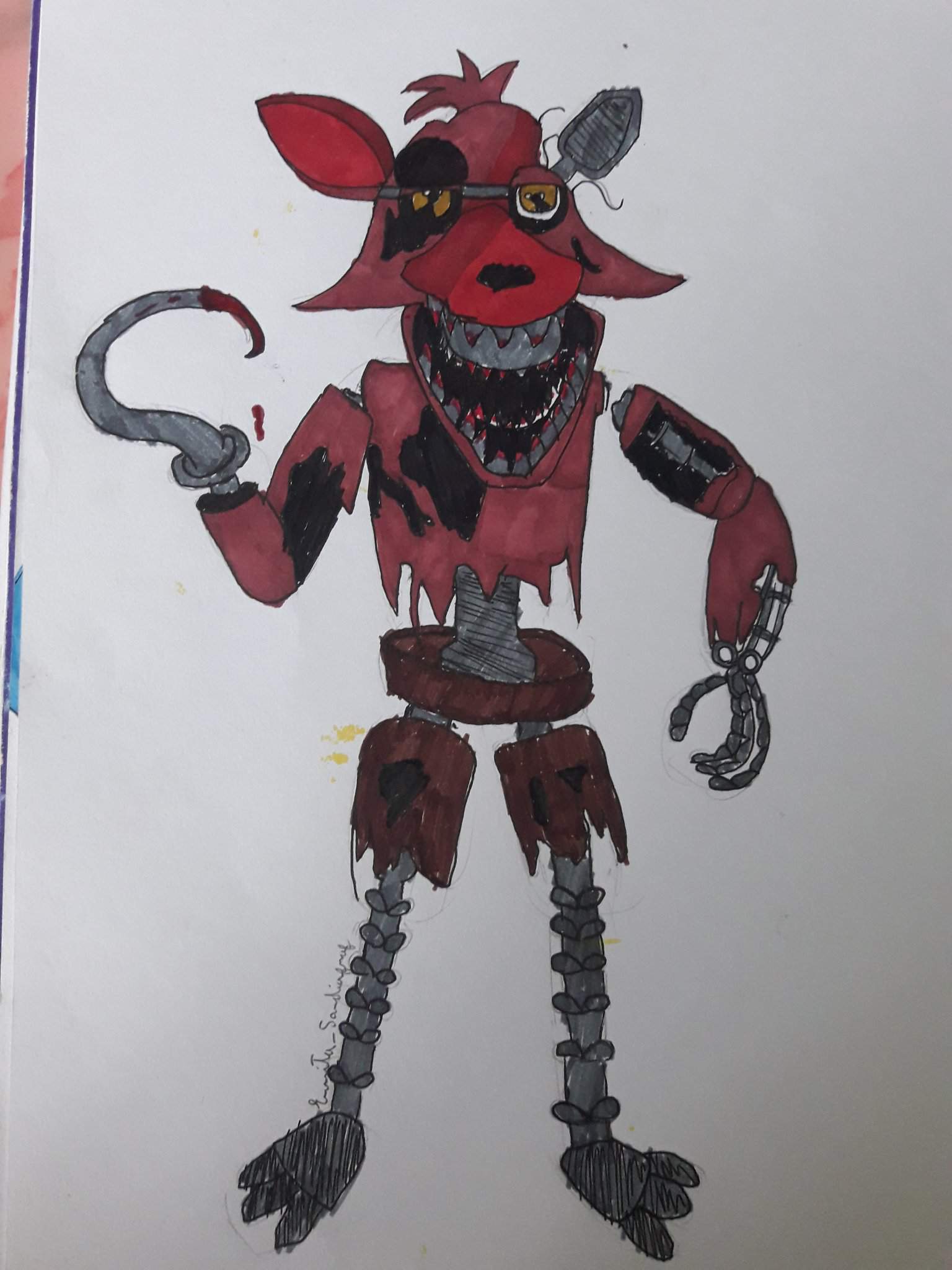 El dibujo de Whitered Foxy :3 | FNaF Amino [ Español ] Amino