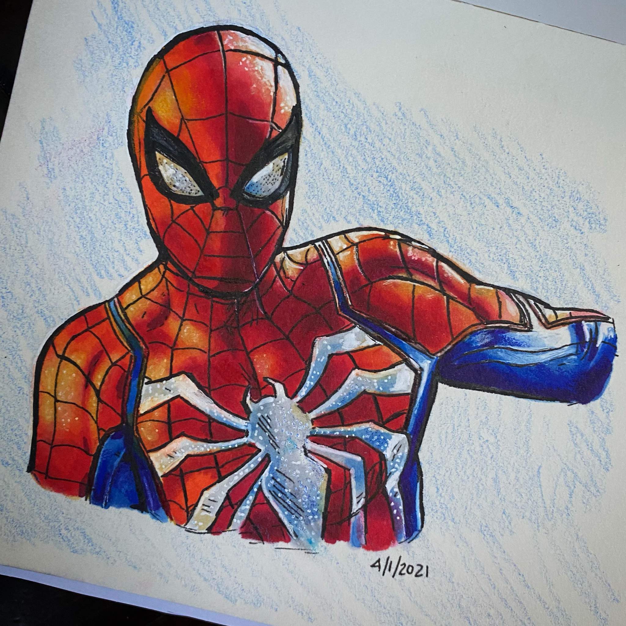 Traditional Spider-Man ps4 drawing | Spider-Man Amino