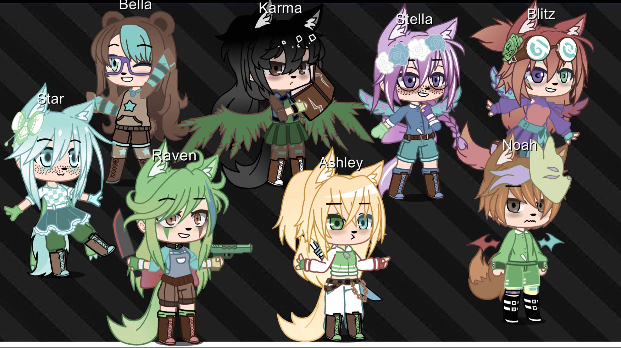 Redesigned and gave names to my old gacha life characters into gacha ...