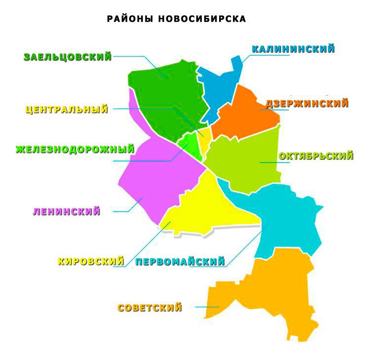 Карта районы города