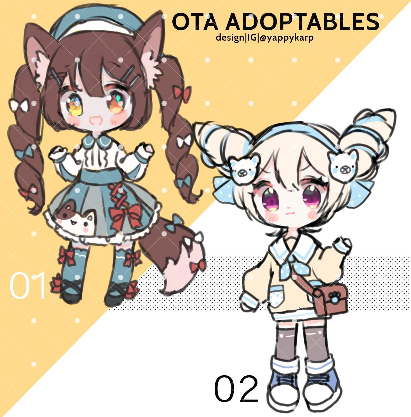 ꕤOTA┃[W: OCs, AC, Art]Chibi Adoptables | Adopts Amino