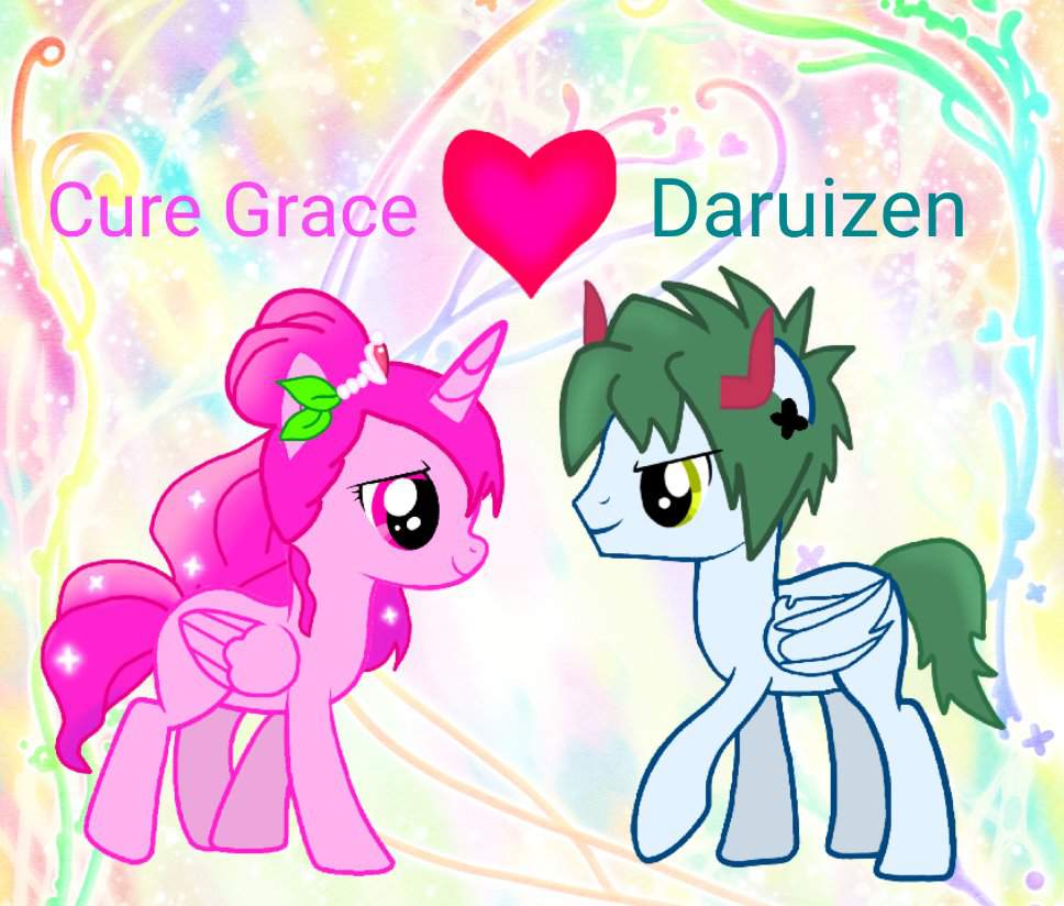 Cure Grace and Daruizen as pony | Precure Amino