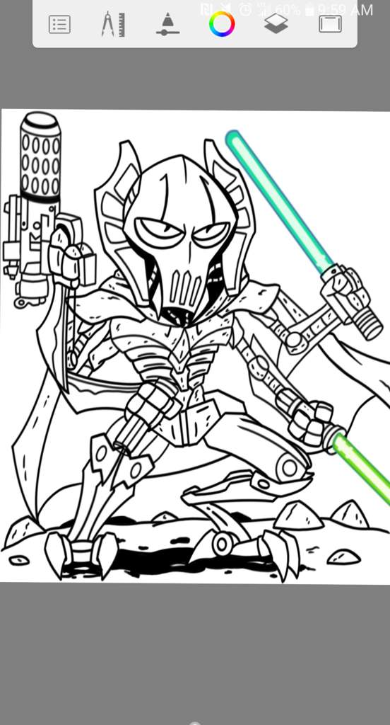 star wars general grievous coloring pages