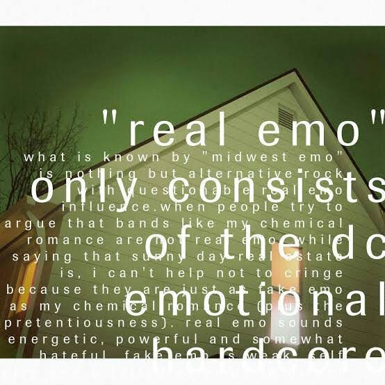 Real emo only consists of