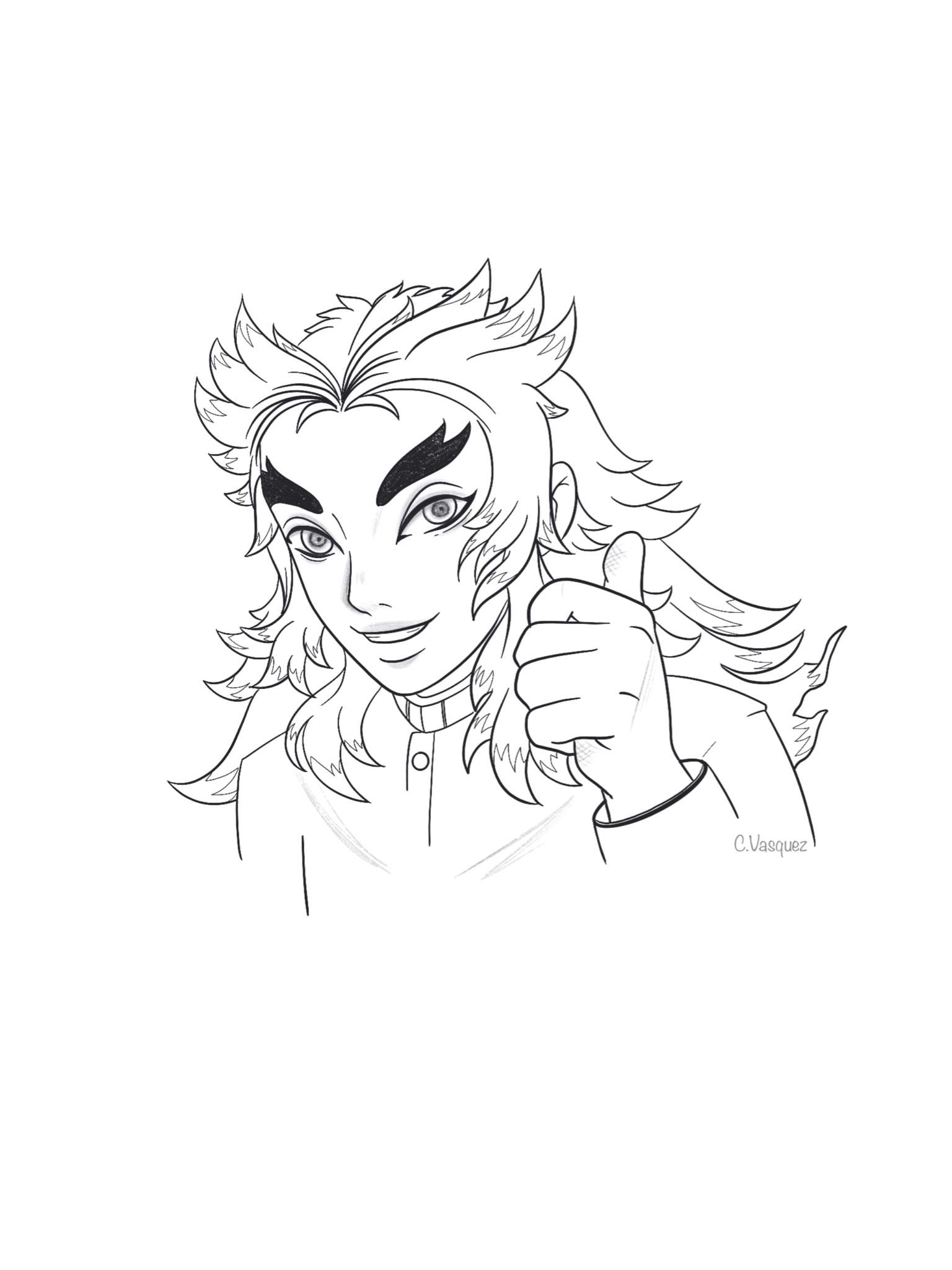 Quick Rengoku encouragement sketch | Demon Slayer: Kimetsu No Yaiba Amino