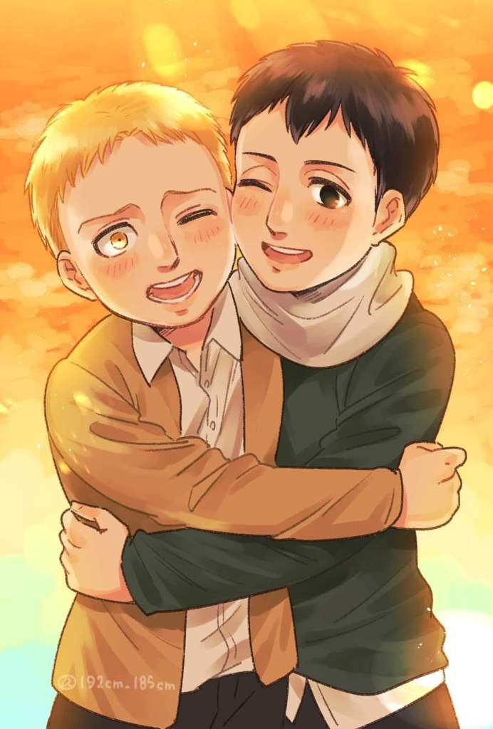 AOT Reibert brother hug | Anime Amino