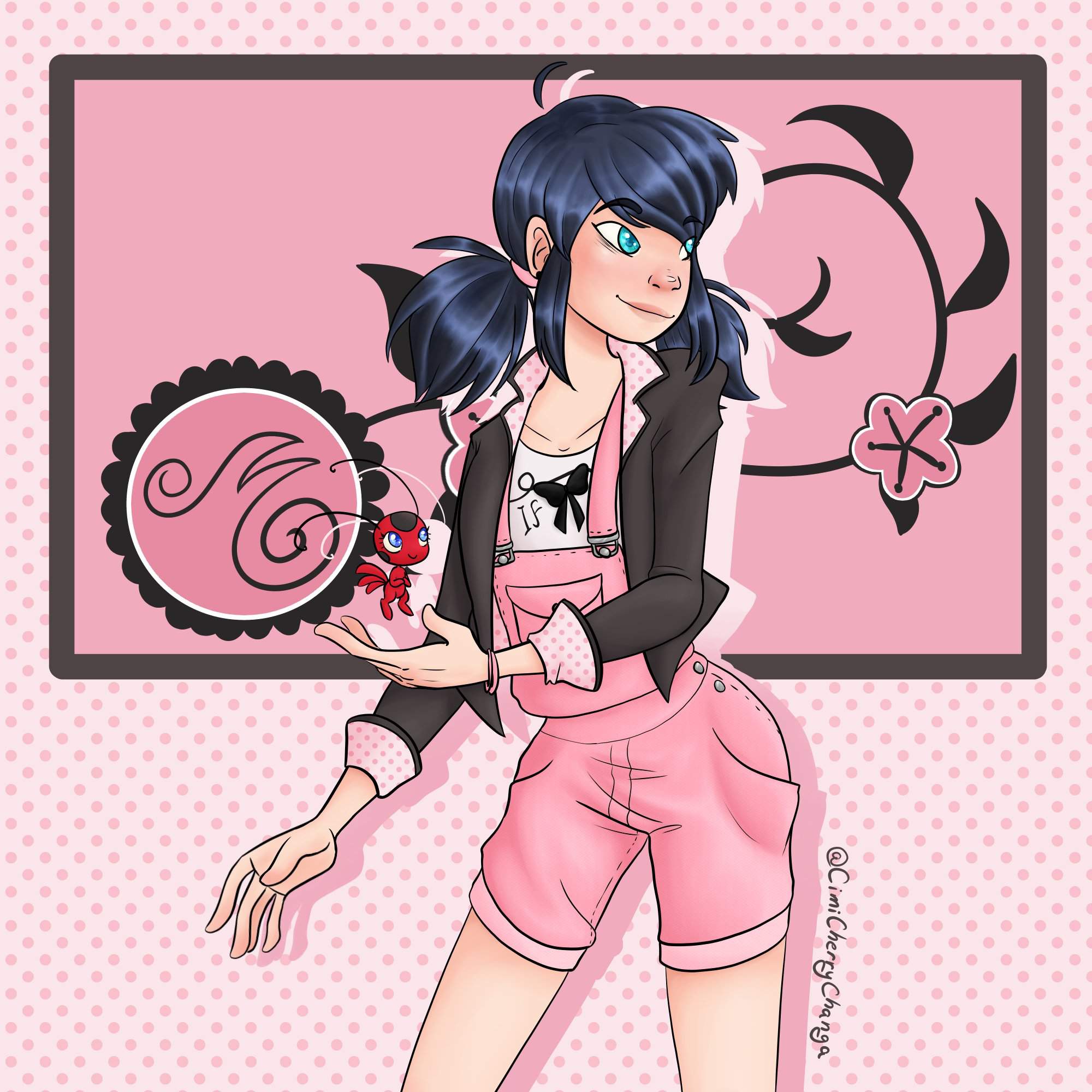 concept marinette wore overalls.... | Cartoon Amino