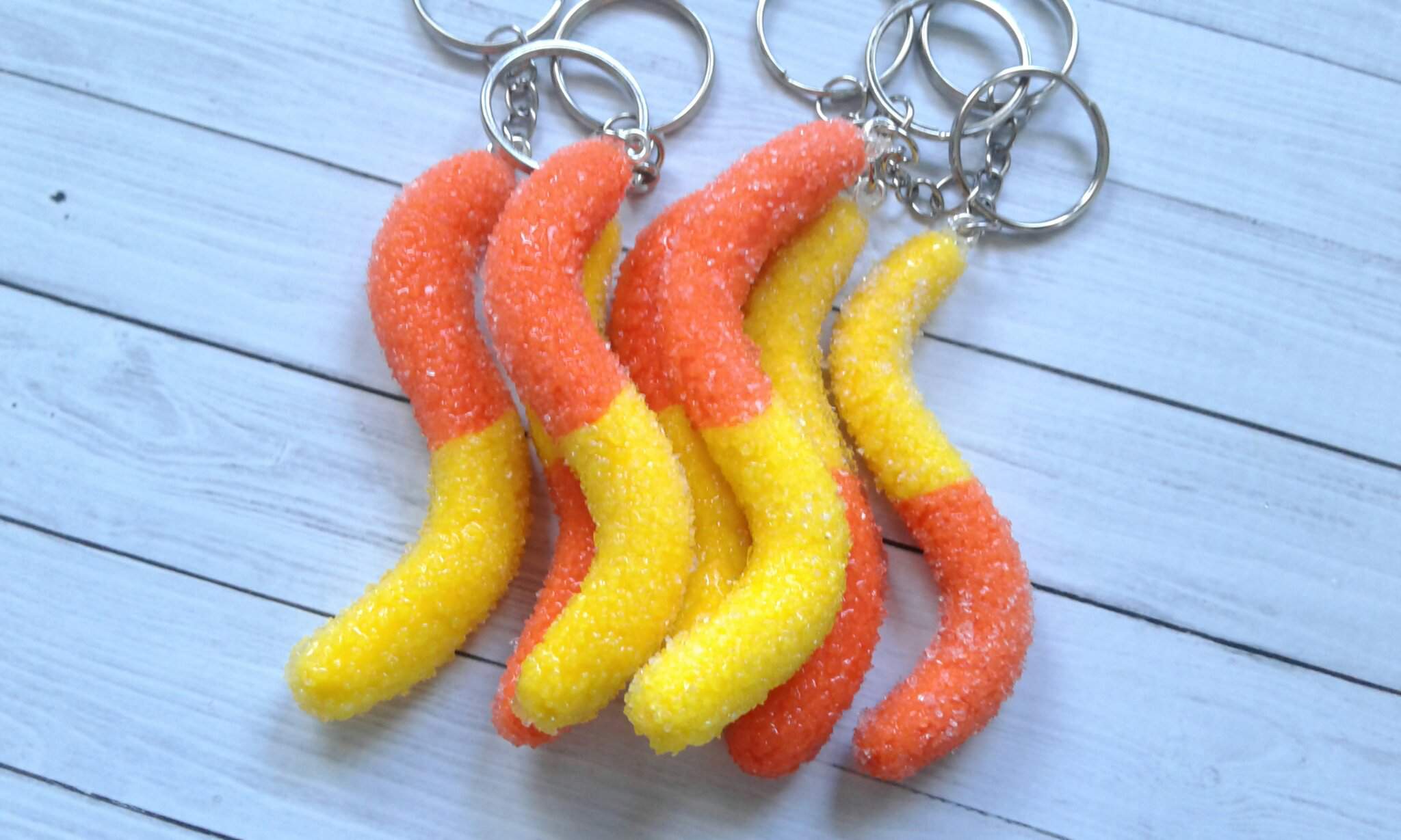 Sour Brite Gummy Worm Keychains | Crafty Amino