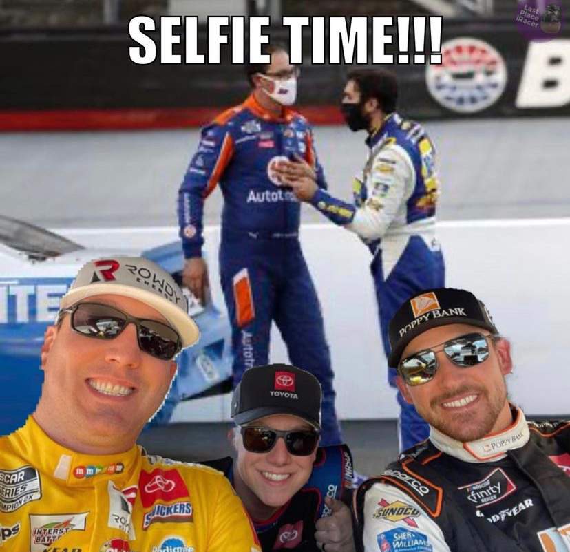 Hey I think someone photobombed your selfie 😆 | NASCAR Amino