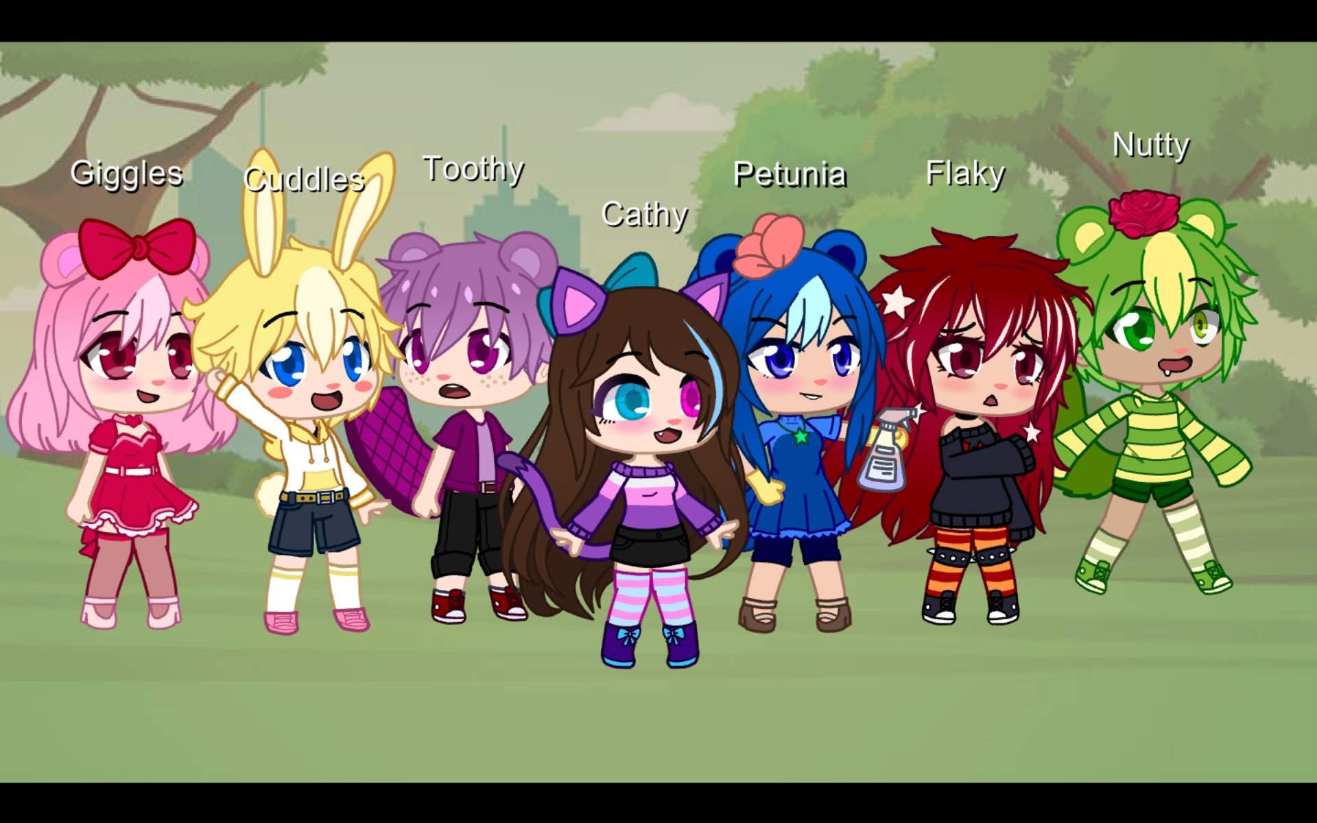 Me and other HTF as human. but, It's Gacha Club ver. | Happy Tree Friends  Amino