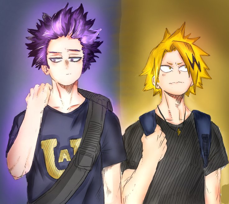 Colored Kaminari and Shinsou. | My Hero Academia Amino