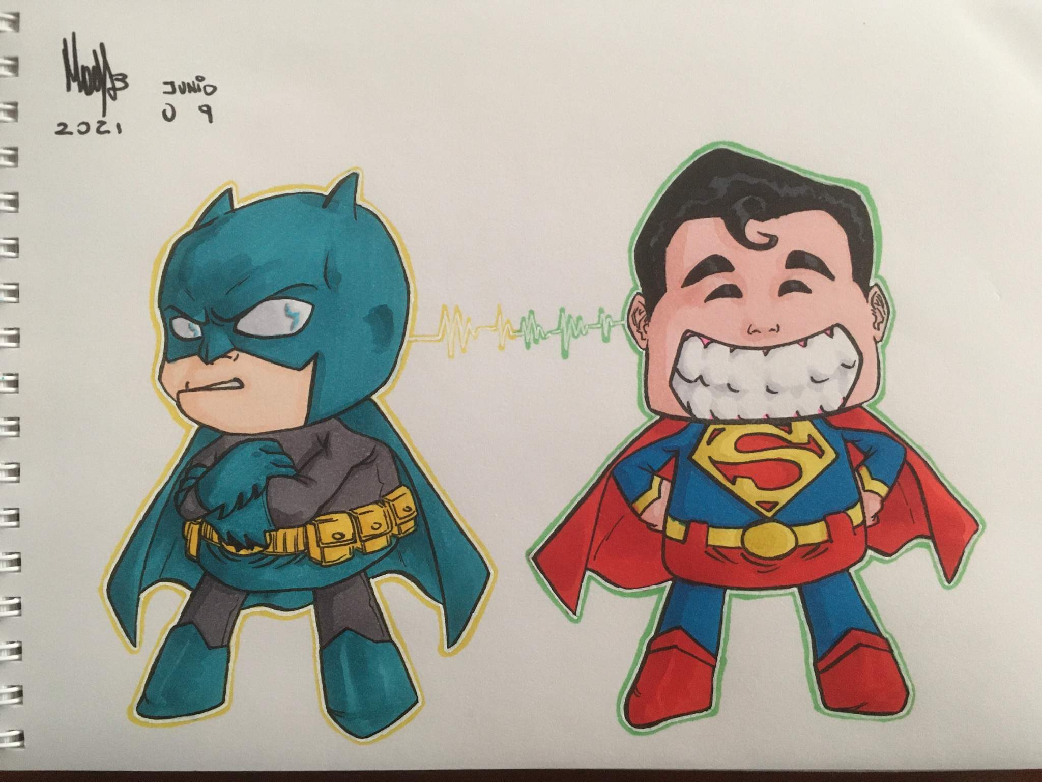 Caricaturas: Batman y Superman | •Arte Amino• Amino