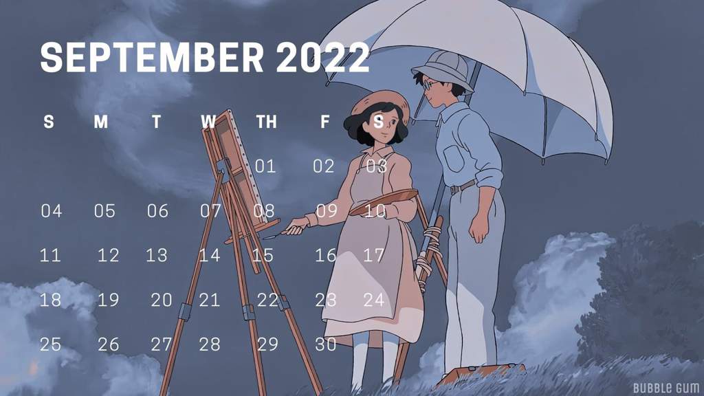 Ghibli Calendar 2022 credits for the photo: Bubble Gum | Studio Ghibli