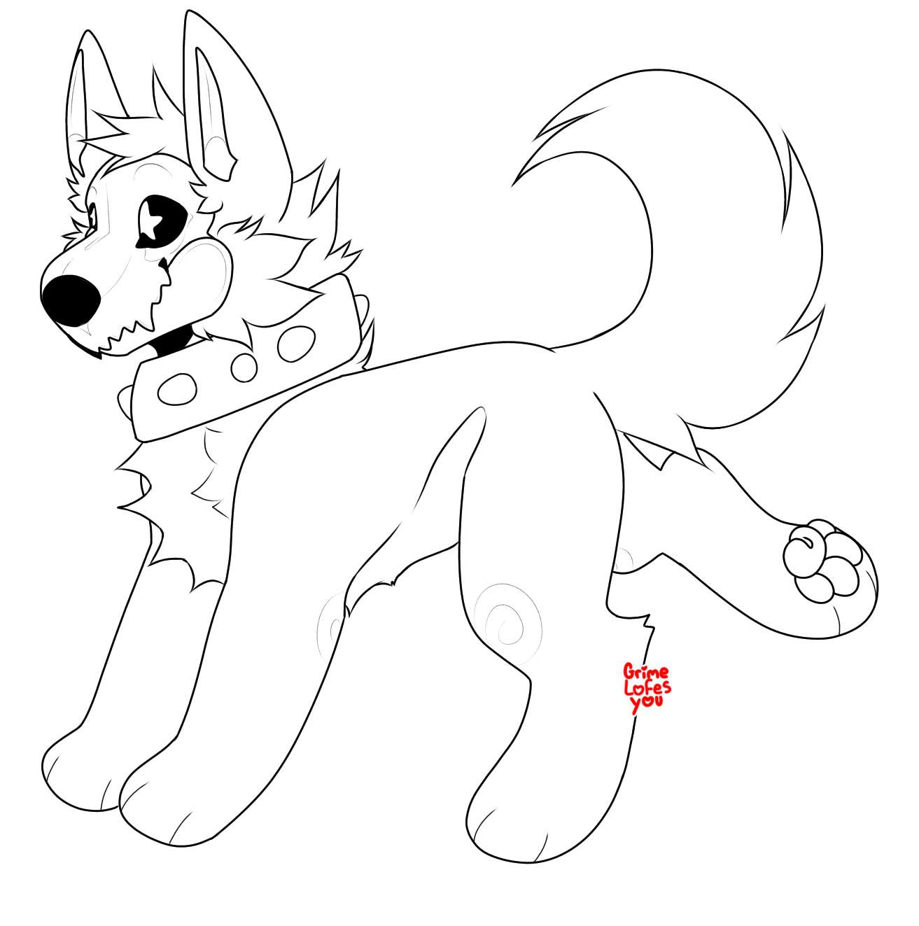 F2U Skull Dog/Wolf (?) Base | 🐺Furry AC Adopts🦊 Amino